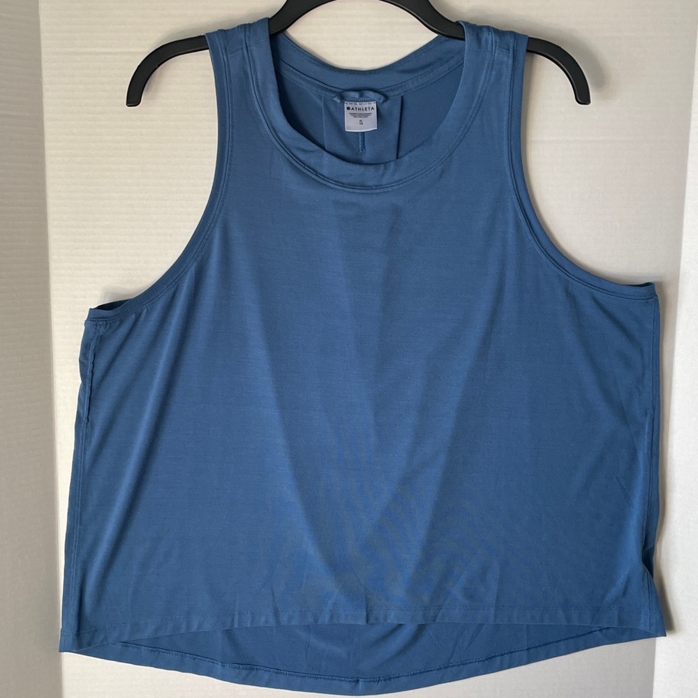 Athleta  Women's Size XL Blue Tank Top Athletic  Workout  Cropped